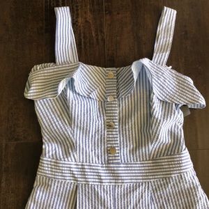 Blue and White Jumpsuit